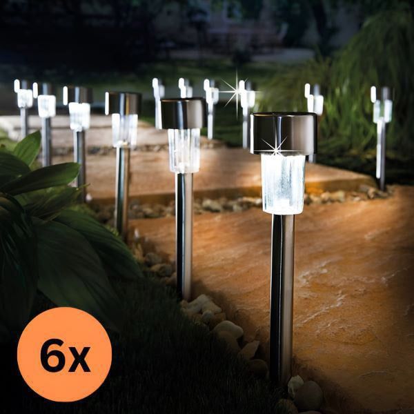 Комплект от 6 броя LED соларни лампи
