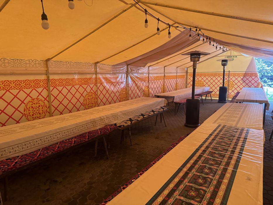 Аренда палатка юурта стол пасуда