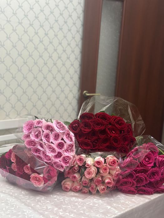 Цветы, букет, розы
