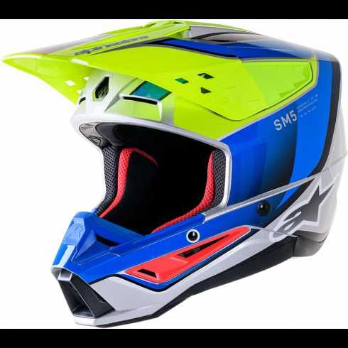 Каска мотокрос ALPINESTARS SM5 Sol black yellow мото мотор