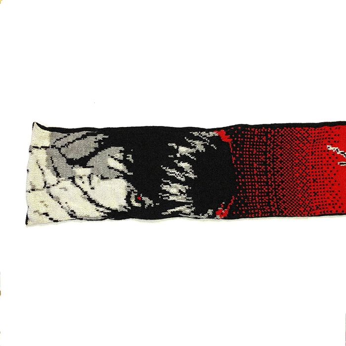 ШАРФ  вязаный с принтом "Deat(теплый)h note"