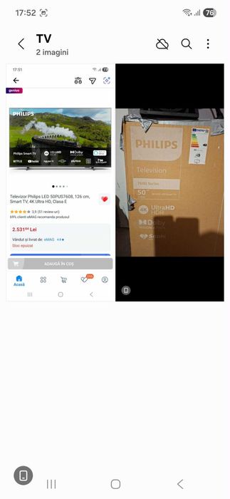De vanzare tv philips nou sigilat
