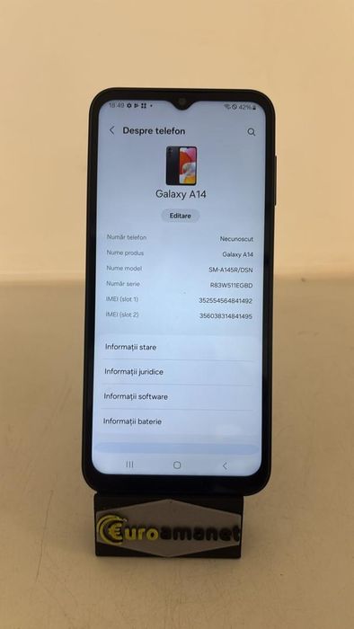 Telefon mobil Samsung Galaxy A14, Dual SIM, 4GB RAM, 64GB -A-