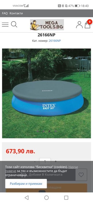 Басейн Интекс с надуваем ринг и подаръци