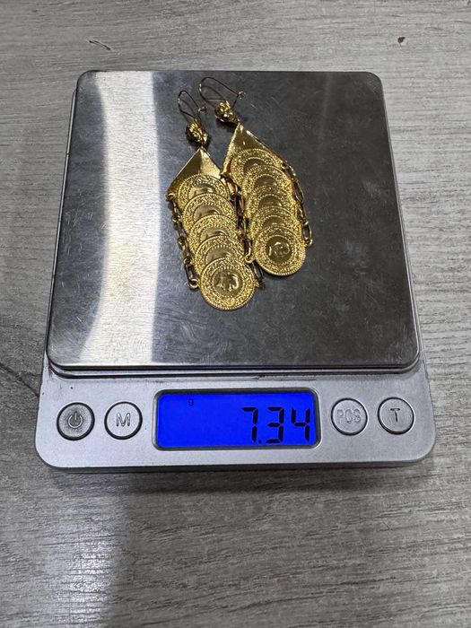 Златни обеци 14 К 585/7,34 гр.