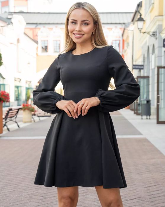 Черное платье под фартук