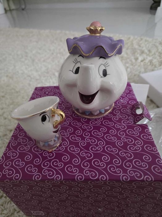 Сет „Красавицата и Звяра“– чайник Мисис Потс и чаша Чип