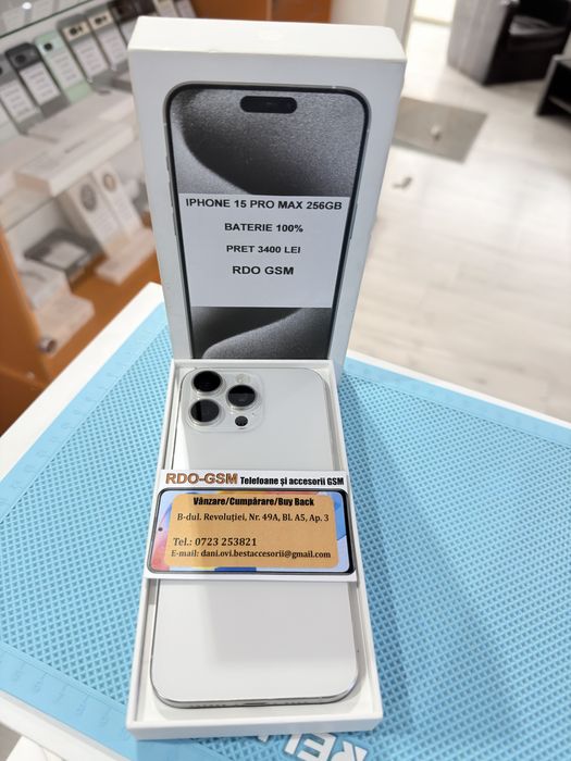 Iphone 15 Pro Max 256gb White/Neverlock/Garantie