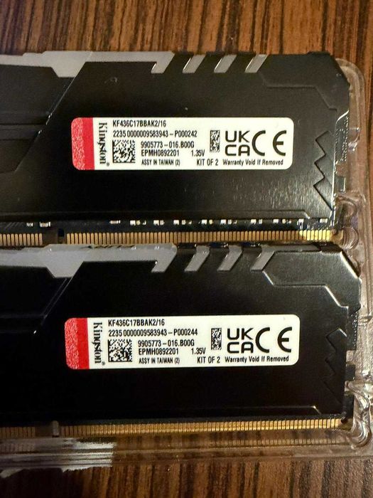 Kingston Fury Beast RGB 16GB (2x8GB) DDR4 3600MHz CL17 – Gaming
