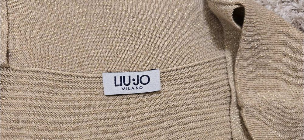 Нов.  Златист плетен топ с метализиран ефект оригинален.  Liu Jo