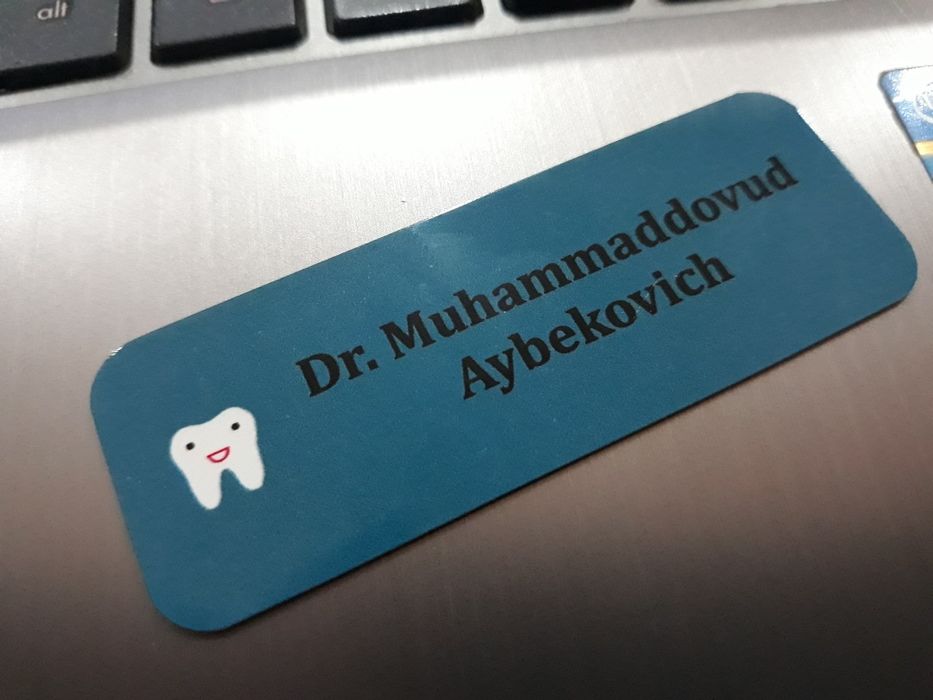 Бейджики, нагрудные алюминиевые с металлическим магнитным креплением