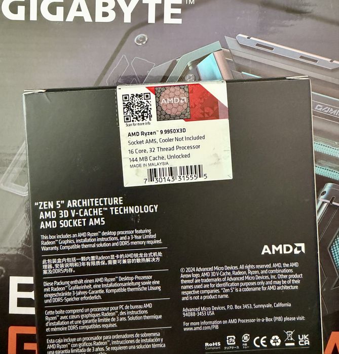 Componente PC : Ryzen 9-9950X3D - noi