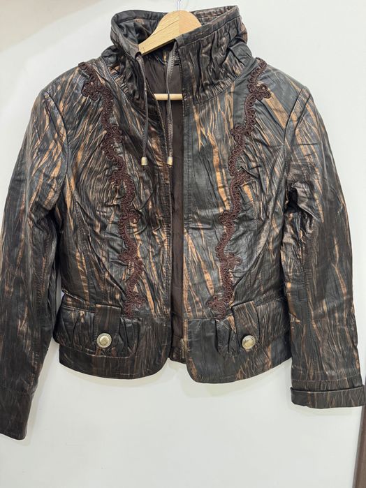 Кожено палто дълго