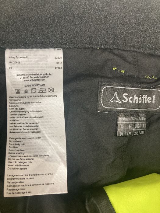 Pantaloni ski Schoffel L barbati verde fosforescet