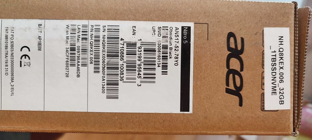 Acer Nitro 5 - на части (16gb DDR4, Display, Охлаждане, колонки, тн)