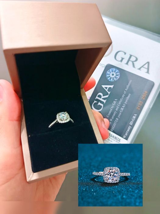 Бриллиант кольцо муассанит 1 карат