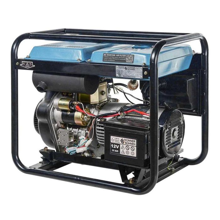Generator de curent diesel monofazat 230V, 5,5 kW "Könner & Söhnen" model KS 6100HDE (EURO V)