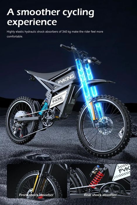 НОВА ВЕРСИЯ 5000W!! EKX ULtra Електрически кросов велосипед eBike