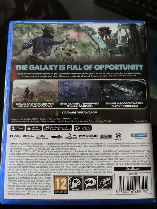 Star Wars Outlaws PS5