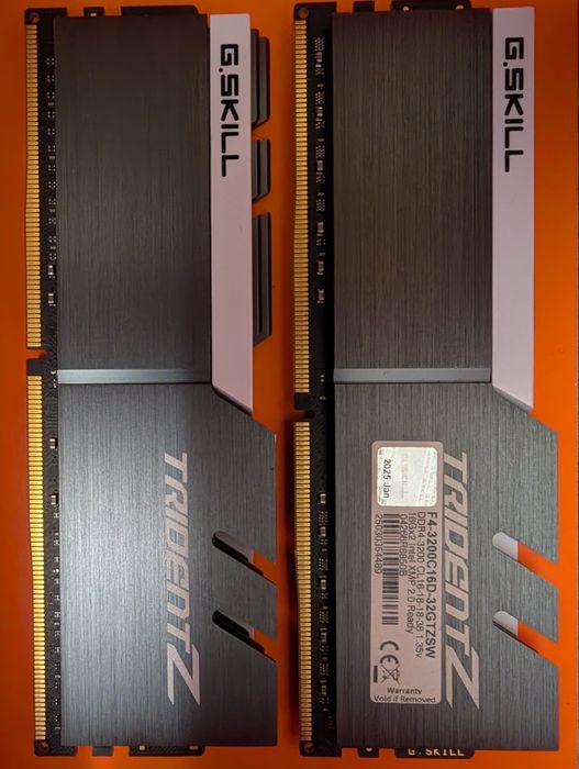 32GB DDR4 RAM памет: G.Skill Trident Z, DDR4-3200 CL16