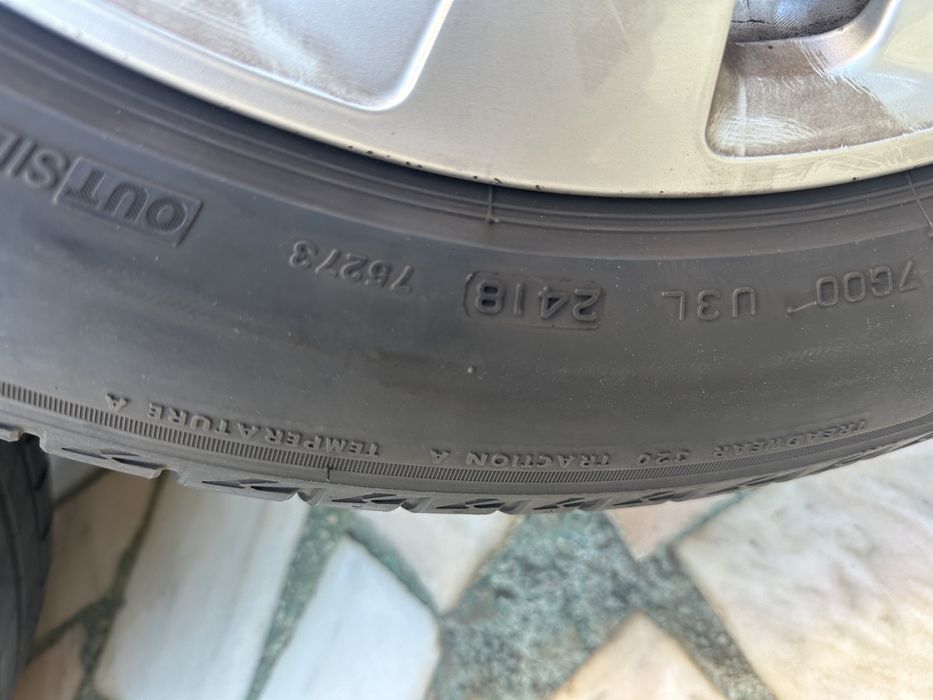 Jante Audi A6/A7/A8 Originale cu Anvelope Vara Bridgestone 225/55/18