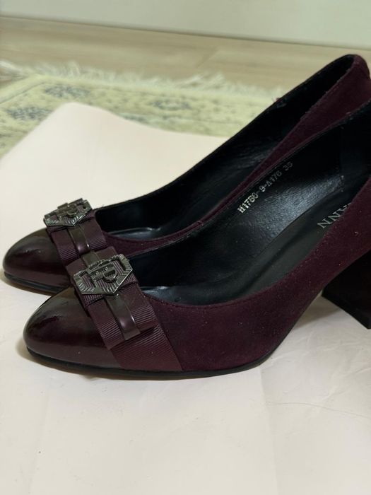 Туфли замшивые цвет бордо