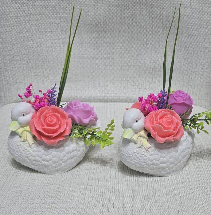 Сапунени цветя в кашпи