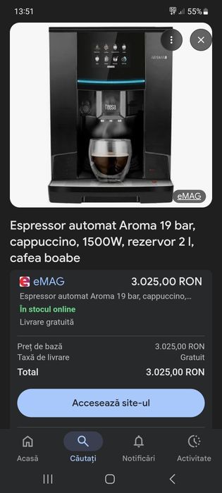 De vanzare Aparat de cafea Acopino