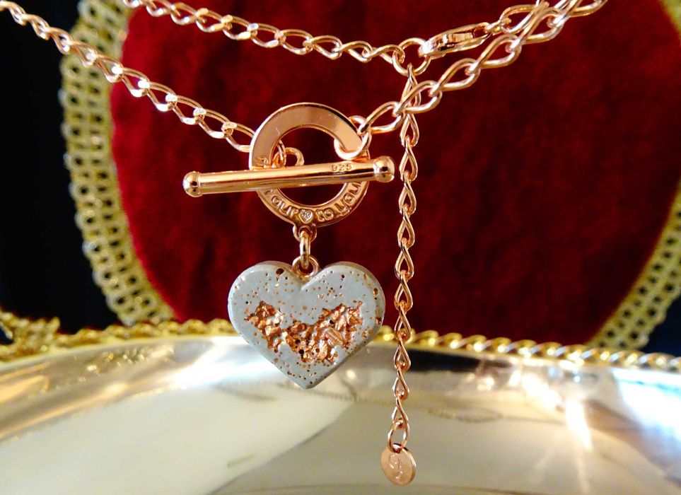 Марково сребърно колие 925,гривна,розово злато.