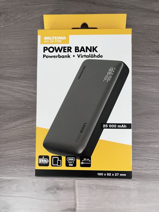 Biltema powerbank 25000mAh