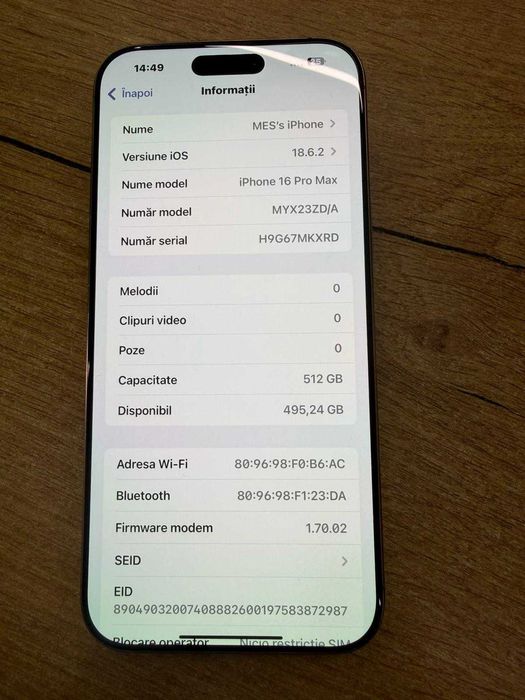 Apple iPhone 16 Pro Max 512GB Desert Titanium | 90% Baterie | Full Box | Neverlocked | Buy Back