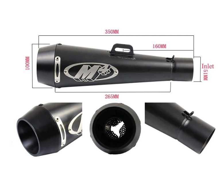 Универсално Спортно гърне за мотор M4 подходящо за пистов мотор 51мм