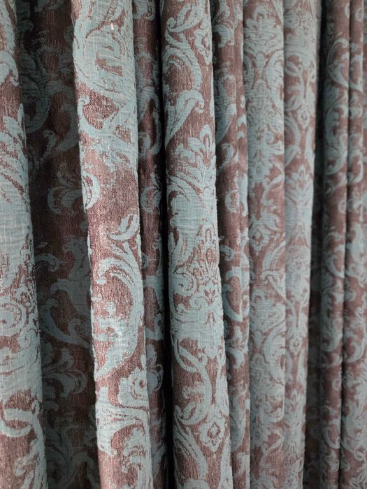 Draperii brovart superbe maro cu turcoaz