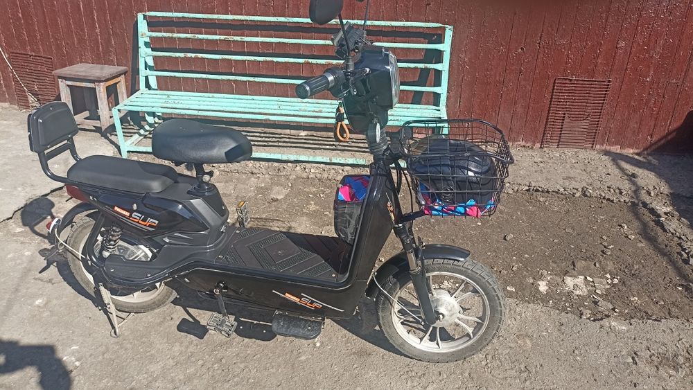 Мощный электровелосипед 800 Ватт, большие колеса 16 дюймов