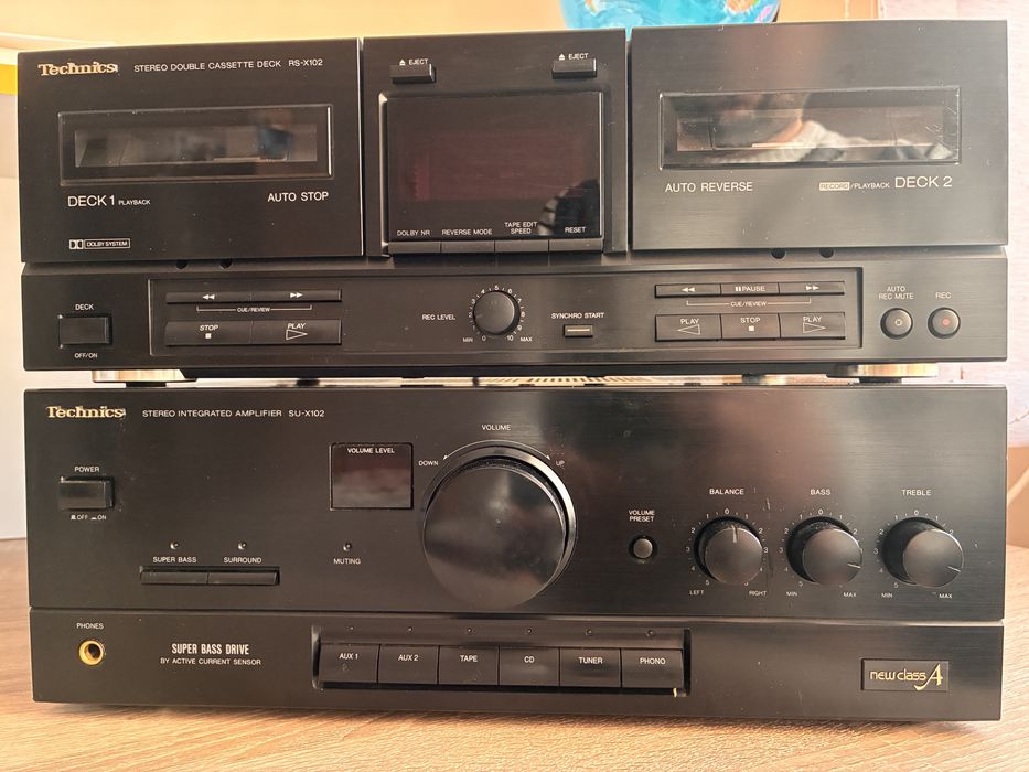 Усилвател + касетен дек Technics