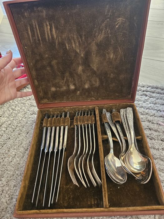 Винтидж комплект прибори в оригинална кутия – СССР / Набор столовый