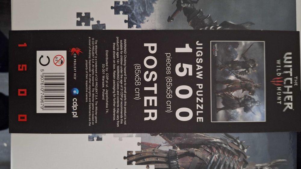 The Witcher 3: Wild Hunt пъзел от 1500 части + плакат