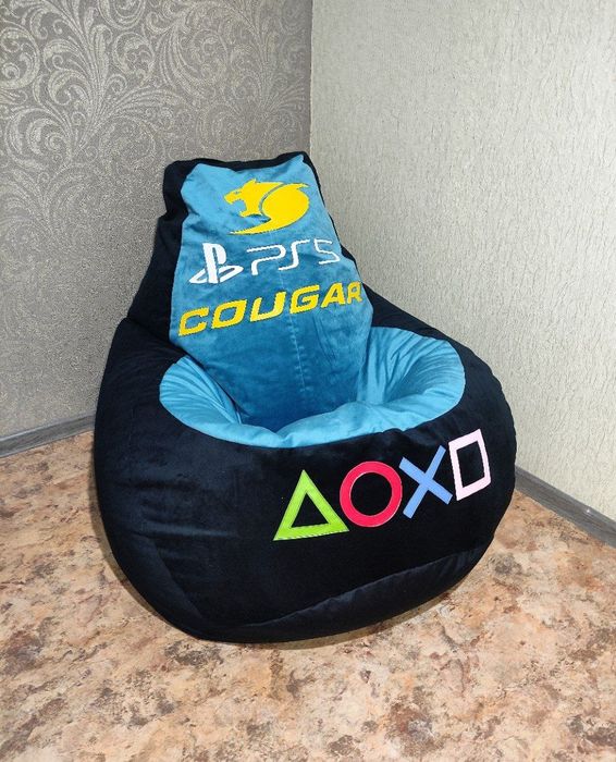 Бескаркасное кресло. Кресло мешок. Бинбэг Бинбег. PlayStation