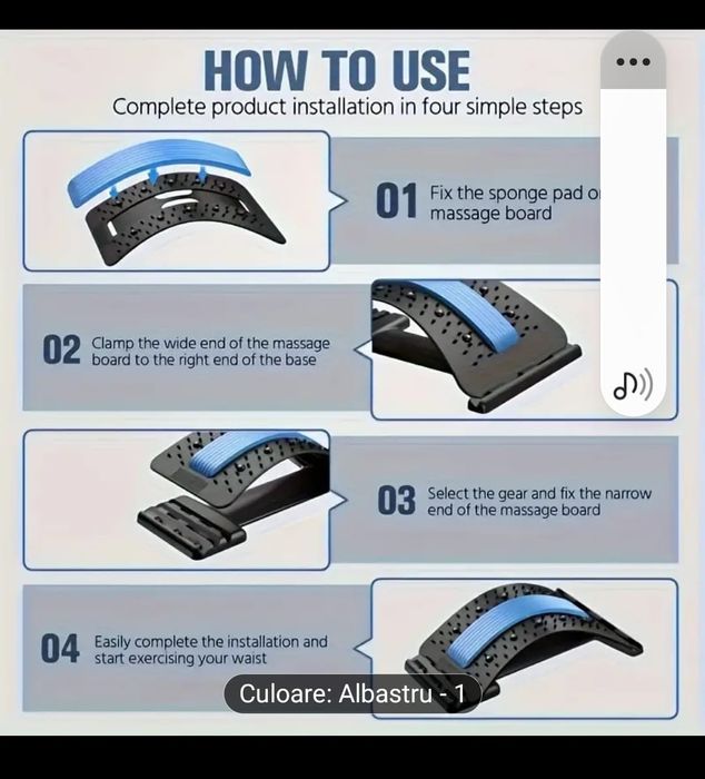 Dispozitiv pentru întreținerea spatelui