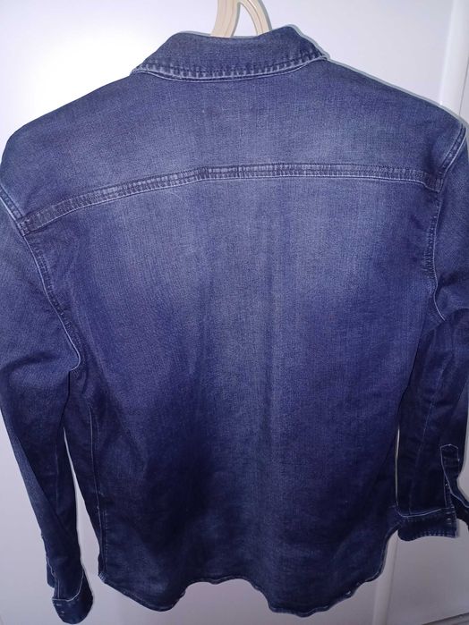 Джинсовая рубашка стрейч размер L-XL