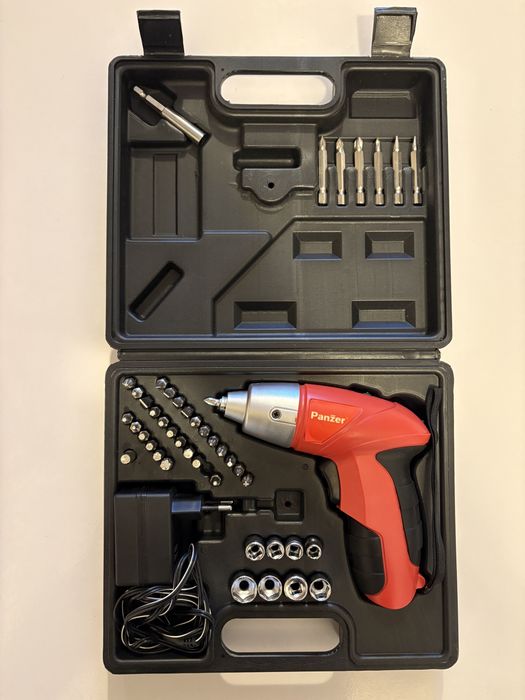 Surubelnita electrica Panzer, fara fir, trusa completa