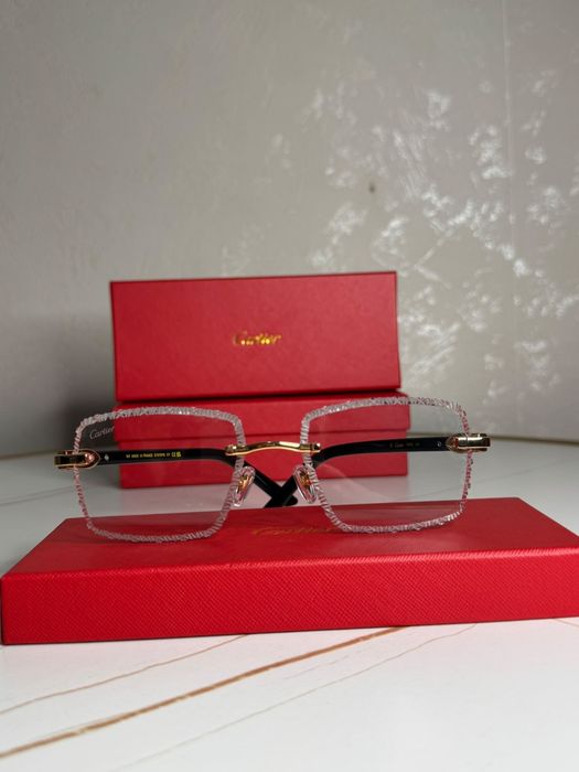 Ochelari Cartier Rimless Diamond Cut Clear