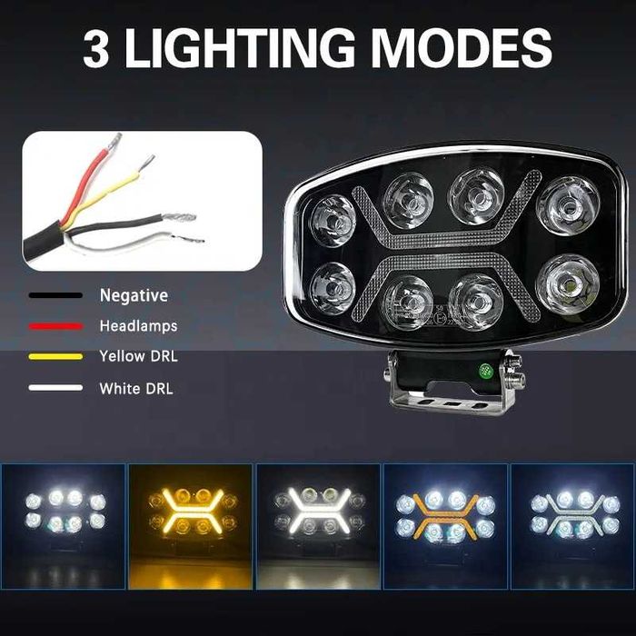 Оригинални Мощни LED Диодни Фарове Халогени за Ролбар на Камион Джип