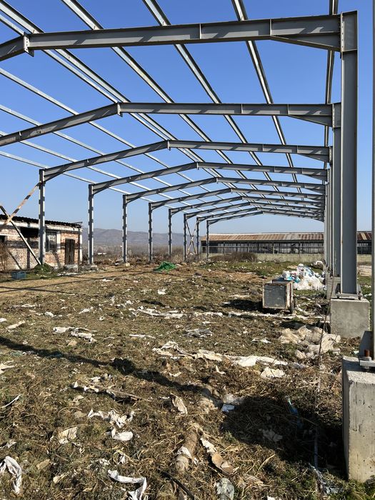 Метално хале, стоманени елементи, готови, 1245 кв.м.