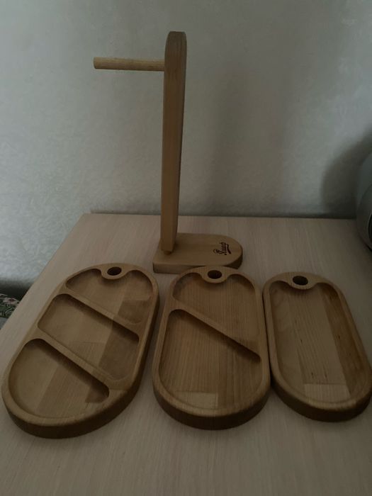 Набор менажниц из дерева в  упаковке