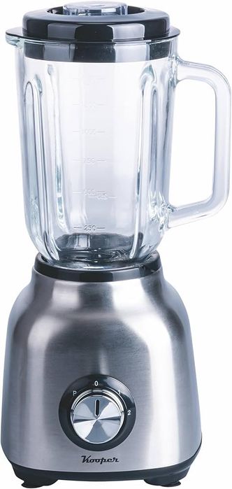 3.0 3.0 от 5 звезди (3) Електрически блендер Kooper 1.5L, стъклена градуирана кана, остриета от неръждаема стомана, 2 скорости, 500W