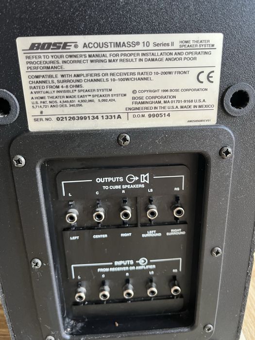 Sistem 5.1 Bose Acustimass 10 series ll