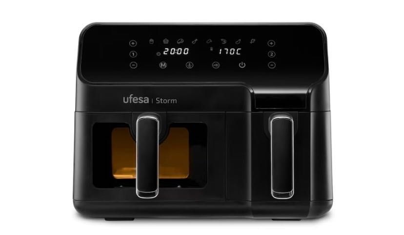 Airfryer Ufesa Storm 9 L cu 2 compartimente – stare foarte bună