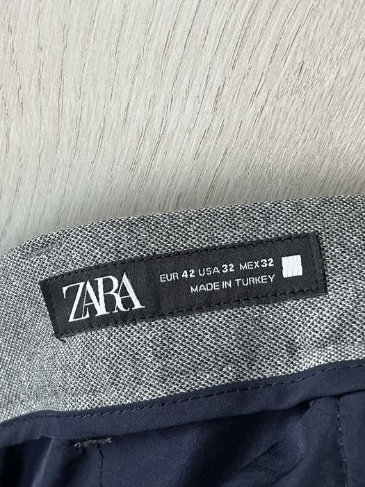 Pantaloni Zara, business-casual, barbati, gri