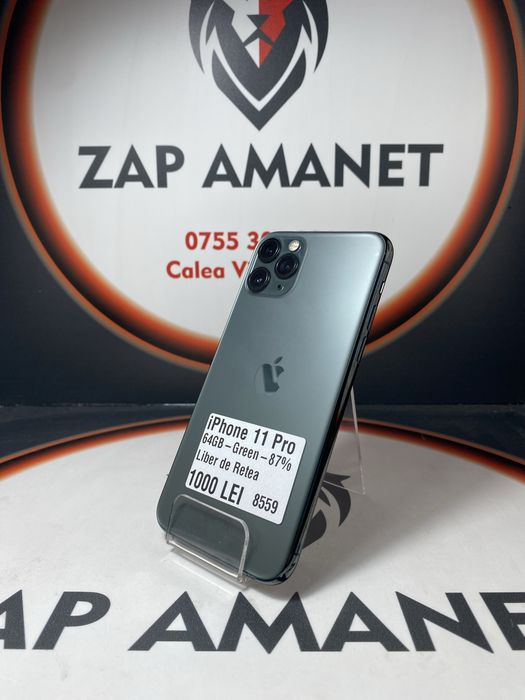 ZAP AMANET Vitan - iPhone 11 Pro - 64GB - Green - 87% baterie